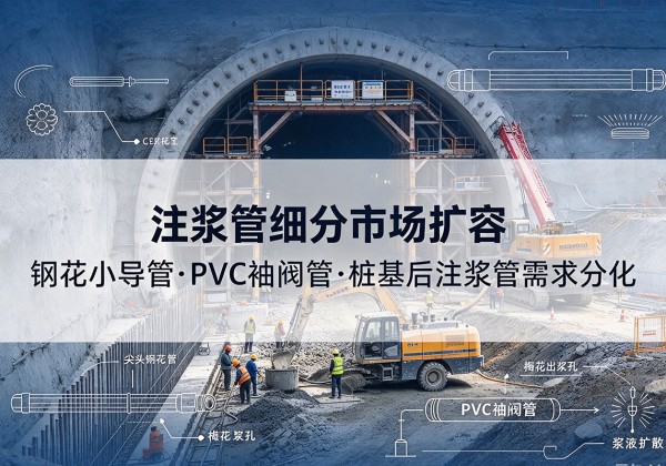 平舆注浆管细分市场扩容，隧道钢花小导管、PVC 袖阀管、桩基后注浆管需求分化